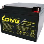 Ólom akku Long (Kung Long) típus WP26-12 Vds minősítéssel 12V 26Ah csatlakozó: M5 fotó