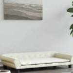 vidaXL krémszínű bársony kutyaágy 100 x 50 x 21 cm fotó