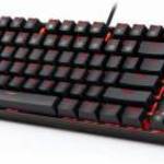 Kumara 2 Red LED Backlit Brown Mechanical Gaming Keyboard Black HU - Redragon fotó