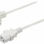 Fehér hálózati könyök tápkábel 3m - 3x1 mm² IEC-320-C13 - Nedis fotó