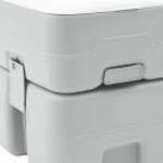 vidaXL Kemping WC Szürke 41.5 x 36.5 x 42 cm Nagy sűrűségű polietilén fotó