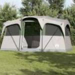 vidaXL Sátrak tetővel Zöld 435 x 255 x 216 cm Poliészter fotó