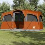 vidaXL Sátrak Szürke és narancssárga 435 x 255 x 216 cm Poliészter fotó