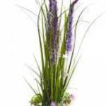 Ombre bézs dekoratív kerámia edény élethű levendulával – 12×65 cm fotó