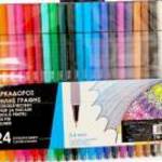 Fineliner filctoll készlet – 24 élénk színű vékony hegyű tűfilc fotó
