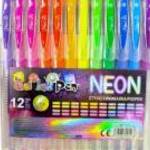 Neon zseléstoll készlet – 6 db, átlátszó testtel fotó