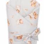 Gyerek pólya New Baby Sweet teddy bear 80x80 cm brown - NEW BABY fotó