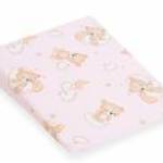 Baba párna huzat- ék alakú New Baby BASIC fehér 30x37 cm bear pink - NEW BABY fotó