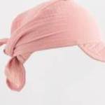 Nyári muszlin baba fejkendő napellenzővel New Baby pink - NEW BABY fotó