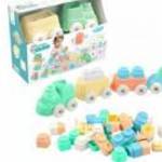 Mochtoys Play&Squish puha vonat építőkocka NAGY szett 12+4dbos fotó
