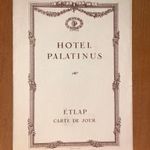 1934 szeptember - A Margitszigeti Hotel Palatinus díszes ÉTLAP-ja fotó