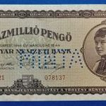 1946 -os Százmillió pengő ropogós papírú bankó MINTA perforációval!!! EF (L3081) fotó