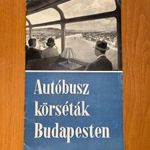 1959 Autóbusz körséták Budapesten - IBUSZ prospektus / szép képekkel, térképpel fotó