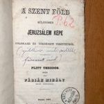 1860 Szent föld különösen Jeruzsálem képe földrajzi története Földabrosszal Jérusálem térrajzával fotó