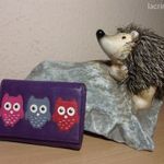 MALA ametisztlila valódi bőr, elegáns pénztárca...bagolyimádóknak : ) fotó