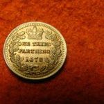 Anglia bronz 1/3 farthing 1878 aUNC, így nagyon ritka! kapszulában fotó