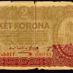 1920 PAPÍR 2 KORONA ERŐS SZÍN HIÁNNYAL ! TÉVNYOMAT !!! fotó