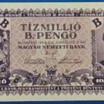 1946 -os hajtatlan UNC 10.000.000 / TÍZMILLIÓ B.-Pengő bankó !!!! (L3170) fotó