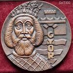 Bronz plakett emlékérem Szent László Győr Renner Kálmán 322 g 90 mm UNC RITKA! 1 FORINTRÓL! fotó