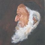 Bánfi - "Rabbi portré" - (olaj, karton 33×27 cm) fotó