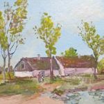 Bánfi - "Hazafelé..." - (olaj, karton 23×33 cm) fotó
