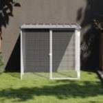 vidaXL világosszürke horganyzott acél tyúkketrec tetővel 103x98x90 cm fotó