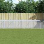 vidaXL antracitszürke horganyzott acél tyúkketrec tetővel 603x98x90 cm fotó