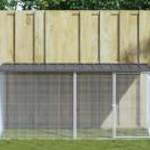 vidaXL antracitszürke horganyzott acél tyúkketrec tetővel 203x98x90 cm fotó
