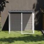 vidaXL antracitszürke horganyzott acél tyúkketrec tetővel 103x98x90 cm fotó