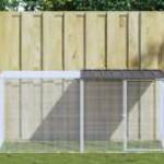 vidaXL antracitszürke horganyzott acél tyúkketrec tetővel 203x98x90 cm fotó