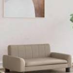 vidaXL kávészínű műbőr kutyaágy 70 x 45 x 30 cm fotó