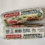 Hűtő- és uzsonnástasak, 100 db, 30x40 cm, 5 l, MAZZINI, átlátszó fotó