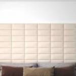 vidaXL 12 db krémszínű bársony fali panel 30 x 15 cm 0, 54 m² fotó