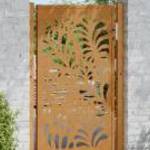 vidaXL Kerti kapu 105x155 cm időjárásálló acél hullámos kivitelben fotó