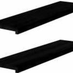 vidaXL ablakpárkányok 2 db sötétbarna 100x30x2 cm tömör fa tölgyfa fotó