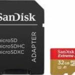 SanDisk Extreme Plus SDSQXBG-032G-GN6MA 32 GB micro SDHC A1 Class 10 UHS-I V30 memóriakártya adapter fotó