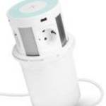 Rejtett elosztó - 4-es + vezeték nélküli töltés + 2xUSB + 2xType-C - fehér - Delight fotó