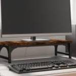 vidaXL füstös tölgy színű szerelt fa monitorállvány 55 x 23 x 14 cm fotó