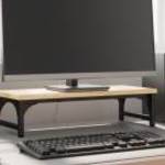 vidaXL sonoma-tölgyszínű szerelt fa monitorállvány 55 x 23 x 14 cm fotó