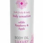 Luxury body oil edible - Raspberry & Apple 75ml - HOT fotó