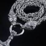 Új, ”Vintage Viking Odin Thor kalapácsa” fém medál+nyaklánc fotó
