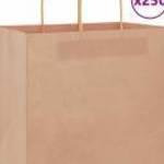 vidaXL 250 db barna papírzacskók fogantyúkkal 32x22x28 cm fotó