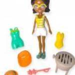 Polly Pocket baba szett – Ruhák és dzsungel témájú kiegészítők, 7, 6 cm fotó