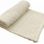 Vaganza takaró wellsoft dupla nyomott mintás 70x90cm Ecrü fotó