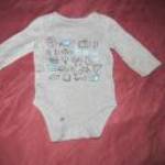 szürke hosszú ujjú body 3-6 hó 62 -68 cm Baby Gap fotó