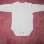 fehér hosszú ujjú body 3-6 hó 62 -68 cm fotó