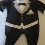 fekete lábfejes rugdalózó 50 - 56 cm Bonjour Bébé fotó