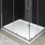vidaXL fehér pettyes ABS zuhanytálca 80 x 100 x 4 cm fotó