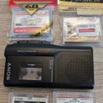 Sony M-527V hangrögzítő, mikrokazettás diktafon + bontatlan kazetták fotó