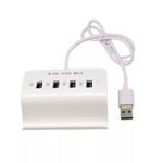 4-portos USB Hub elosztó (USB2.0/MicroUSB->4db USB2.0), fehér fotó